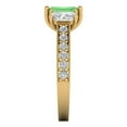 thumbnail image 3 of Clara Pucci 14K Yellow Gold Solid Gold Green Three-Stone Anniversary Ring for Women - 1.88 cttw Emerald Cut, 3 of 8