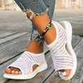 thumbnail image 2 of 2025 Women's sandals Women's Fashionable Wedge Heel Chunky Heel Sandals for Women Color Block Fishmouth Sandals Rope Sandals for Women Womens Sandals Wide Sandals for Women Arch Support Sandals, 2 of 6