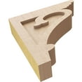 thumbnail image 6 of 3"W x 12"D x 12"H Thin Mayflower Rough Cedar Woodgrain TimberThane Corbel, Primed Tan, 6 of 6