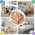 thumbnail image 4 of Brown and Pink Of Leopard Print Square Tablecloth,Waterproof Square Table Cover,Wipeable Spillproof Washable Table Cover for Home Kitchen Party Decor 60"x60"(152x152cm), 4 of 6