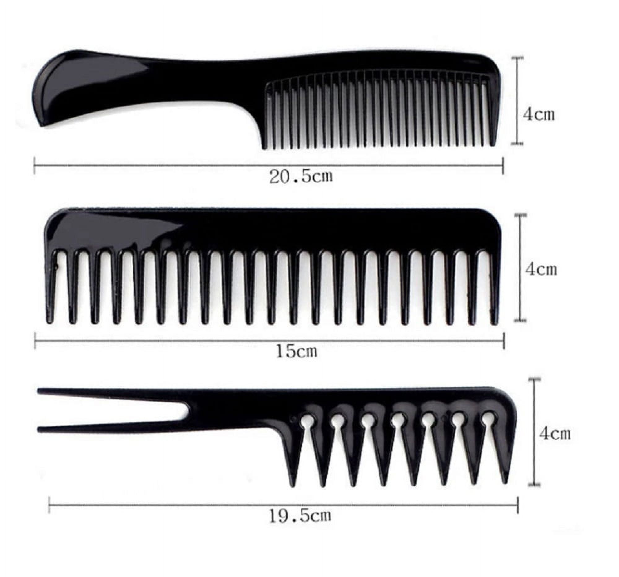 10-Piece Professional Salon Hairdressing Comb Set  Durable Anti-Static Plastic Barber Combs for All Hair Types & Styling Needs TIKA