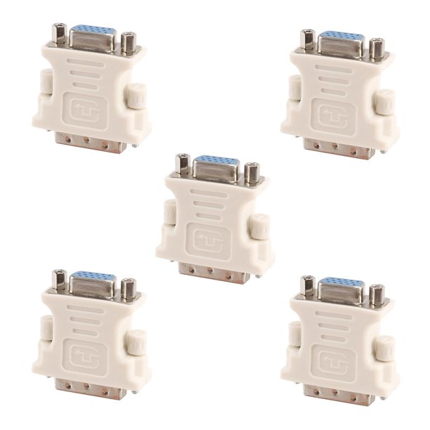 5x Adaptador Dvi Macho (dvi - D 24 1) A Vga Hembra (15 pines)