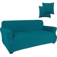 thumbnail image 1 of Housse de Canapé Extensible Élastique 3 Places, 1 Pce (Bleu Paon, Grand), 1 of 6
