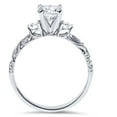 thumbnail image 2 of Pompeii 1/2Ct Round Diamond Antique 3 Stone Engagement Ring in White Yellow or Rose Gold, 2 of 3