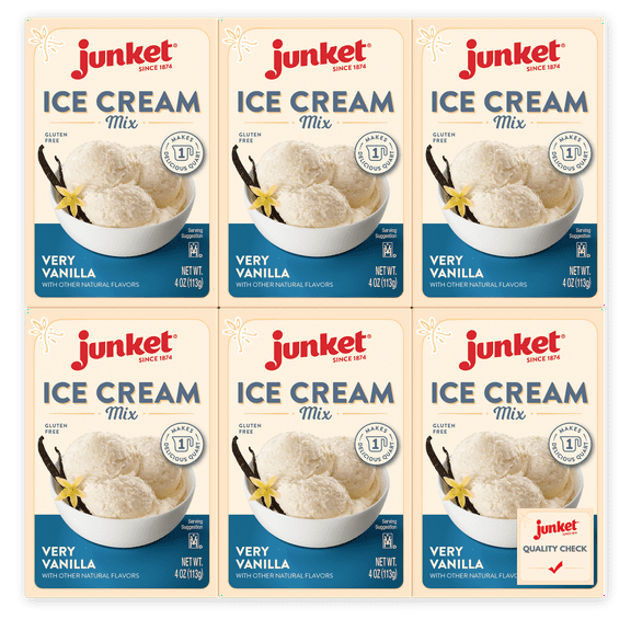 Junket Ice Cream Mix Very Vanilla, 4 Ounce (Pack of 6)