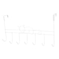 thumbnail image 4 of WORGEOUS Over Door Hook Rack Over The Door Hanger Metal Door Hanging 7-Hook for Keys Coat Robe Raincoat, 4 of 8