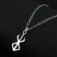 thumbnail image 3 of Berserk-COLLAR COLGANTE con logotipo de espada, Gargantilla, el guerrero loco de la mitología vikinga nórdica, cadena para mujeres y hombres, regalos Xams, 3 of 4