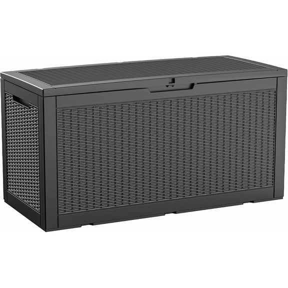 125Gal Outdoor Storage Deck Box, Lockable, Waterproof & UV-resistant, Durable Bin for Patio Cushions, Pool Accessories & Garden Tools
