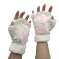 thumbnail image 4 of Autumn Winter Warm Gloves Cat'S Claw Gloves Plush Half-Finger Bear'S Paw Fingerless Gloves Cute Womens Thick Halter Gloves Cartoon Warm Gloves, 4 of 5