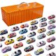 thumbnail image 1 of 48 unidades de mini coches de tracción hacia atrás, 3 estilos, metal y ABS, con garaje y mapa, juego interactivo para niños de 4 a 14 años, desarrollo de habilidades motoras, 1 of 4