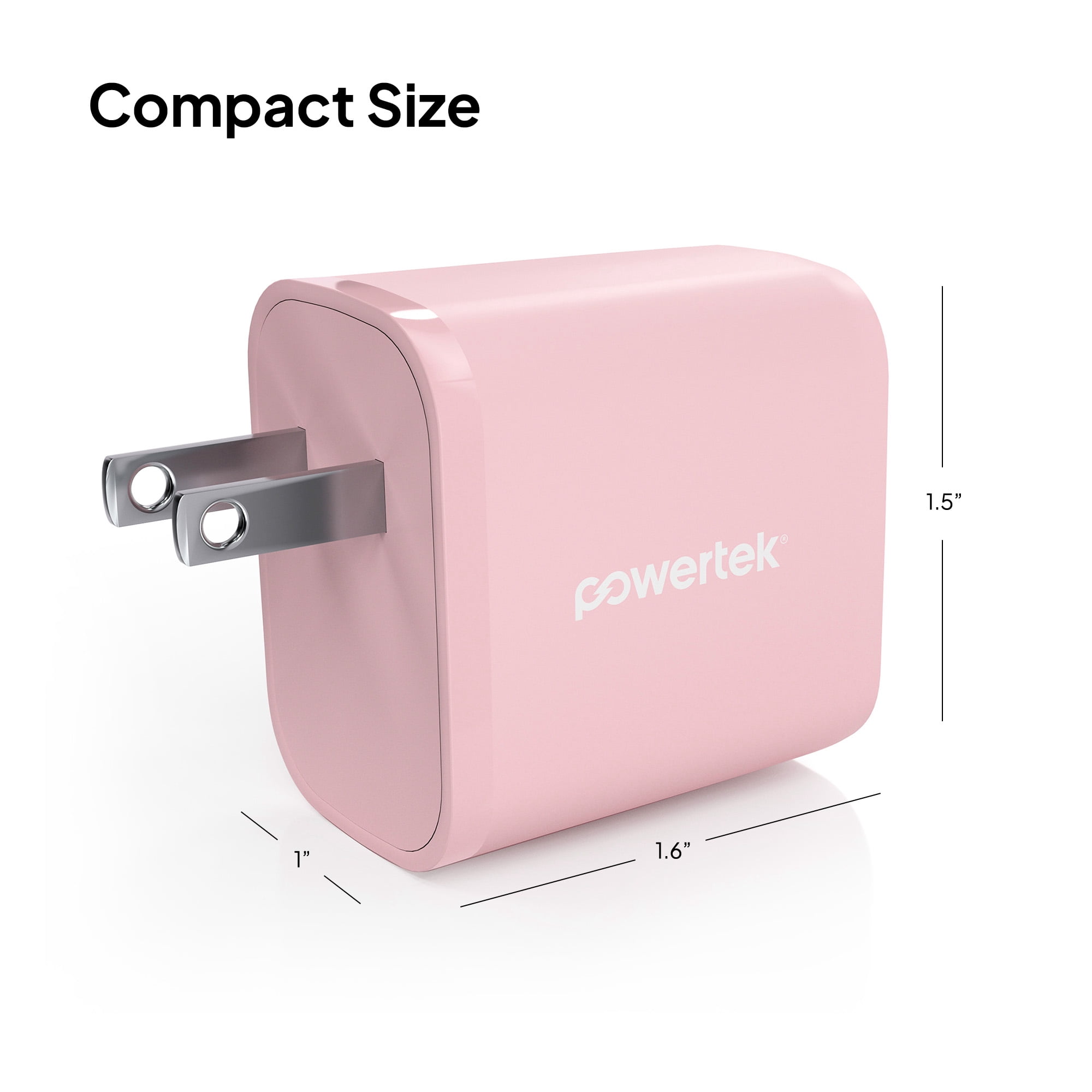 Liquipel Powertek Pastel Braided 20W Combo Wall Charger - Pink