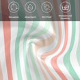 thumbnail image 5 of Coral Cyan Stripe Cloth Napkins, Geometric Grey White Vertical Striped Washable and Reusable Dinner Napkins Set of 8, Table Napkin for Kitchen Party Birthday Wedding Hotel Housewarming 20"x20", 5 of 8