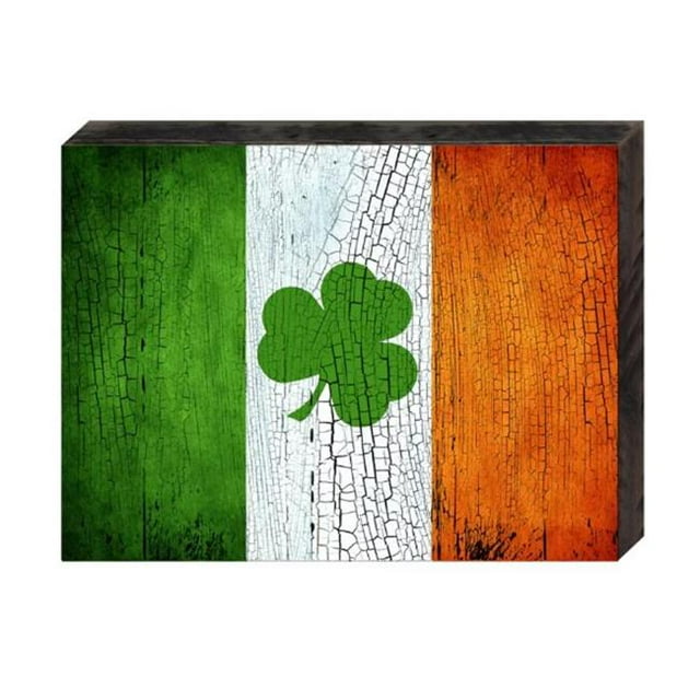 Designocracy 85099-IR-18 Ireland Flag Rustic Art on Board Wall Decor