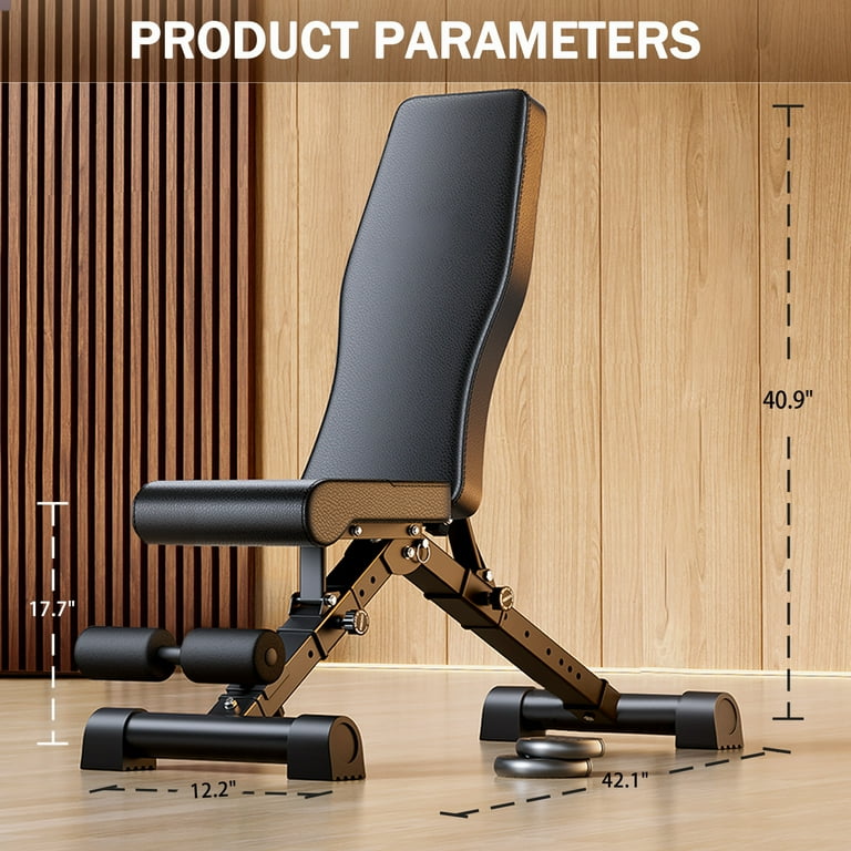 Rican Adjustable Dumbbell Bench, Foldable 8-in-1 Workout