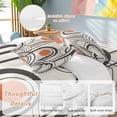 thumbnail image 2 of Black Orange Comforter Set California King Size, Abstract Line Boho Minimalist Mid Century Arch Geometric Soft Bedding Set for Man Woman, 4 Pieces Duvet Cover Set with Fitted Sheet, 2 Pillowcases, 2 of 12