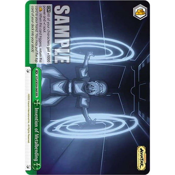 Weiss Schwarz Avatar: The Last Airbender Triple Rare RRR Invention of Metalbending ATLA/WX04-046R