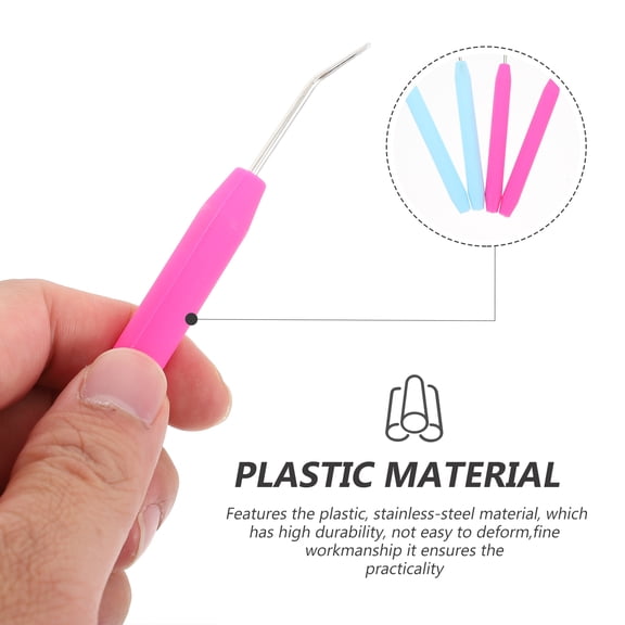 Masteelf Bent Crochet Needles for Knitting with Resistance Assorted Color 1 Set