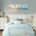 thumbnail image 4 of 3 Piece Beach Wall Art Sunset Bathroom Canvas Prints Ocean Waves Nature Pictures Paintings for Living Room Bedroom Decorations Wall Decor Ready to Hang 12"x16" x 3 Panels, 4 of 6