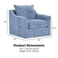 thumbnail image 5 of Pemberly Row Transitional Polyester Fabric Swivel Chair in Blue Slate, 5 of 5