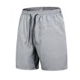thumbnail image 1 of Pantalones Elásticos de Cintura de Hielo de Seda Suelta de Cinco Cuartos de Pantalones Cortos, Pantalones Deportivos Transpirables para Hombres con Bolsillos Laterales, Poliéster de Lavado a Máquina, 1 of 7