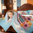 thumbnail image 3 of meiyoeat Highland Cow Book Floral Full Size Comforter Sets,Rustic Farm Animals Bedding Comforter Set,Polkadot Reversible,3pcs,1 Comforter and 2 Pillowcases, 3 of 7