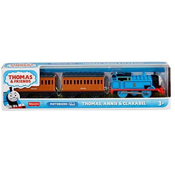 Thomas Train Jouet Motorisé & Friends avec Moteur Thomas Alimenté par Batterie et Voitures de Tourisme Annie et Clarabel