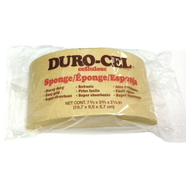 Durocel Turtleback Cellulose Sponge, Heavy Duty, 7.5 by 3.75 by 2.25-Inch