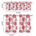 thumbnail image 6 of Kitchen Curtains 36 Inch Short - 3 Panel Set Strawberry Print, Rod Pocket Window Curtains 100% Polyester, Cute Fruit Valance for Farmhouse, Cafe, Living Room, Bedroom, Easy Wash, 6 of 6