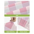 thumbnail image 4 of Pink Plaid Bar Stool Covers Set of 2, Spring Farmhouse Buffalo Checkered Stretch Washable Bar Chair Covers with Backs, Removable Pub Counter Height Chair Cover for Kitchen Dining Room Cafe, 4 of 7