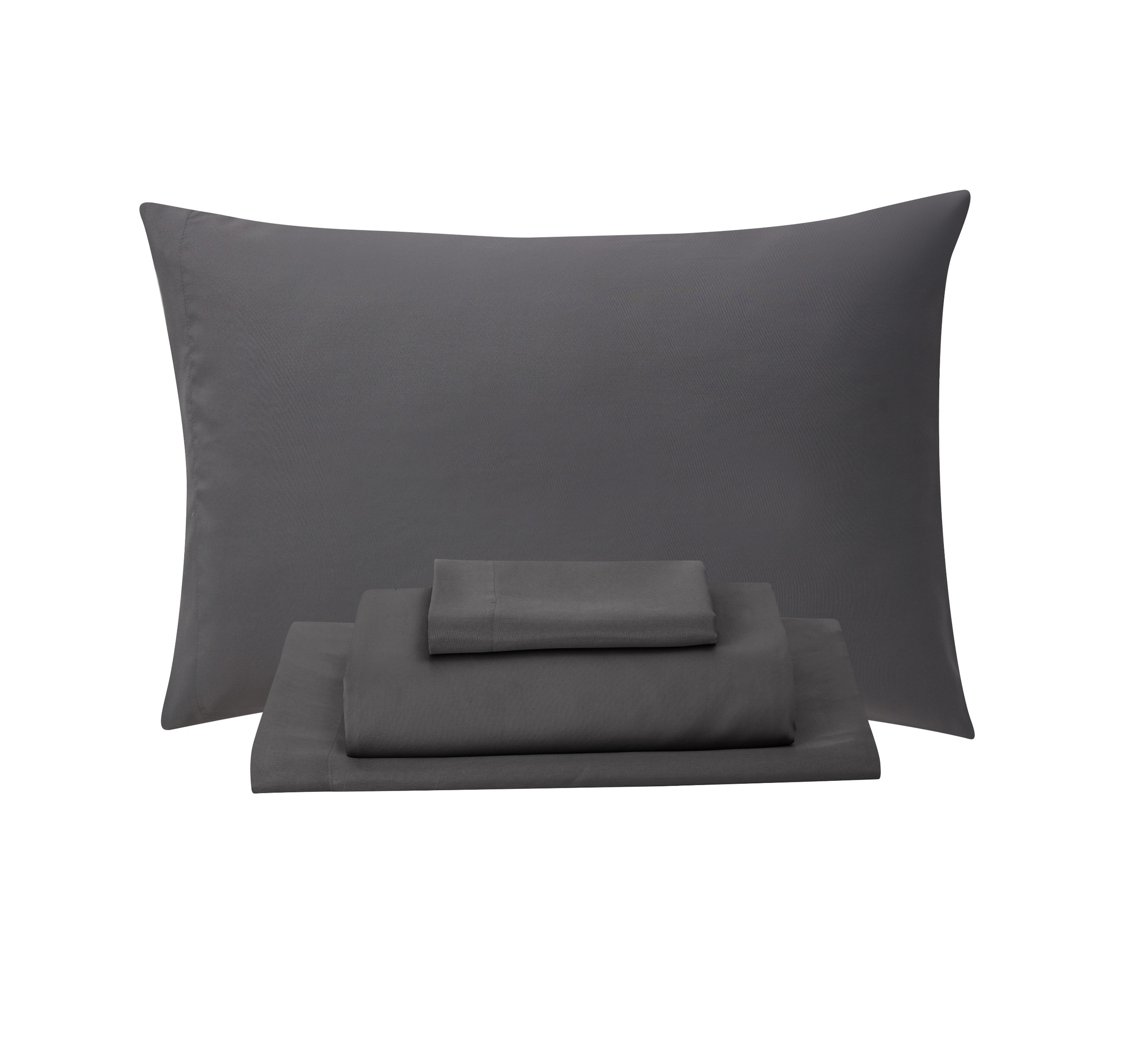 MAINSTAYS ALL IN ONE REVERSIBLE COMFORTER AND SHEET SET- 7 PIECE, FULL, BLACK