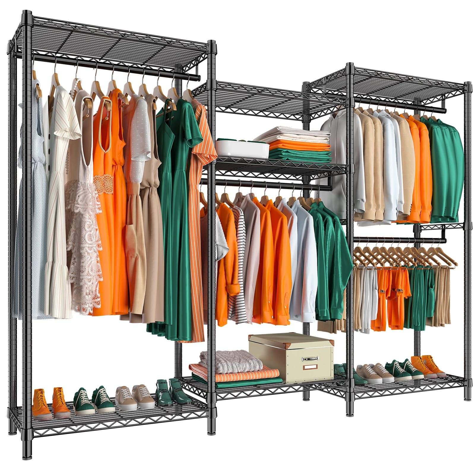 Raybee Clothes Rack Metal Closet Garment Rack Clothes Garment Hanging