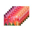 thumbnail image 4 of MKHERT Tulips Flower Painting Placemats Table Mats for Dining Room Kitchen Table Decoration 12x18 inch,Set of 6, 4 of 4