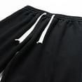 thumbnail image 7 of HOWPAY Baggy Sweatpants for Men Relaxed Fit Solid Color Wide Leg Elastic Waist Drawstring Open Bottom Trousers with Pockets Lounge Athletic Pants Black S, 7 of 7
