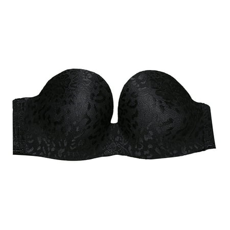 

PEASKJP Tube Bras for Women Strapless Strapless Bra Padded Bandeau Bra Black M