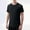 Black, variant on Mens Lightweight Athletic T-Shirt Quick Dry Stretch Crew Neck Short Sleeve Running Workout Gym Tee Shirt White