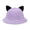Light purple, variant on Yihuala Unisex Hat Cats Ear Decorated Sun Hat Breathable 3D Cats Ears Sports Fisherman Hat Surprise for Getaways