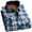 Blue, variant on UVEASISHA Plaid Shirt Jackets for Men Sherpa Lined Casual Button Down Shirts Long Sleeve Fleece Shacket Winter Thicken Warm Checkered Jacket with Pockets Blue 5XL