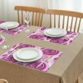 thumbnail image 3 of Set of 4 Flax Paisley Placemats with Heat Resistant Wrinkle Free Finish and Colorful Retro Boho Floral Mandala Art, 3 of 6