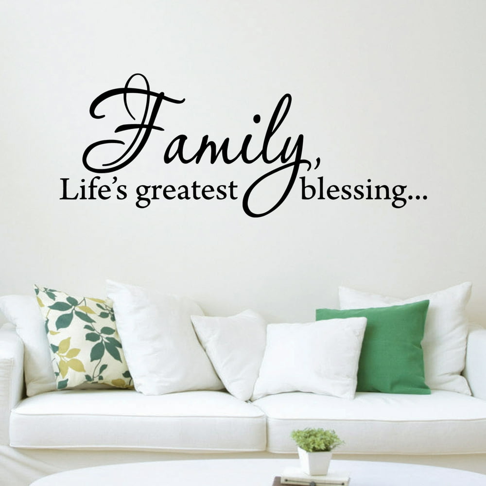 VWAQ Family, Life's Greatest Blessing Wall Decal Inspirational Quote