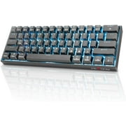 Velocifire M1 TKL61WS 60% Mini Wireless Mechanical Keyboard,  Compatible with Mac OS and Windows OS(Black)