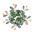 thumbnail image 2 of deevoka Eucalyptus Leaves Wreath Artificial Floral Candle Rings Ornament Pillar Candle Double Color, 2 of 9