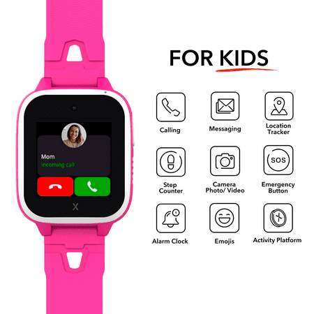 Xplora - Kids' XGO3 (GPS + Cellular) Smart Watch 42mm Calls, Messages, SOS, GPS Tracker, Camera, Step Counter, SIM Card - Black