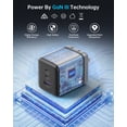 thumbnail image 6 of NOVOO 100W USB C Charger - Compact GaN Fast Charger for MacBook Pro/Air, PD & PPS Supported, 3-Port USB C & A with 100W Cable, Compatible with Laptop, iPhone, Samsung Galaxy Phone, Power Banks, 6 of 11