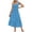 Blue, variant on OSOLU Solid Color Women Summer Sleeveless Dress Square Neck Pleated Swing Casual Maxi Dresses With Pockets Birthday Sundress Dresses For Women 2025 Elegant Classy