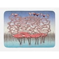 thumbnail image 1 of Fun Bath Mat, Five Cute Flamingos Maze Game Joyful Animal Cartoon Reed Bed Water, Non-Slip Plush Mat Bathroom Kitchen Laundry Room Decor, 29.5 X 17.5 Inches, Coral Violet Blue Pale Blue, Ambesonne, 1 of 2