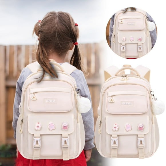 Mochila De Tela Para Niñas Bolso De Hombro Perfecto Para El Colegio, Los Viajes O El Uso Diario