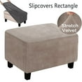 thumbnail image 4 of Housses Extensibles pour Repose-Pieds Rectangulaire Protecteur de Repose-Pieds Housse de Rangement pour Ottoman, 4 of 11