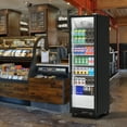 thumbnail image 5 of Commercial Glass Door Display Refrigerator, 11.6 Cu. Ft. Merchandiser Refrigerator Upright Freezer Beverage Cooler, Display Cooler Case Fridge with Adjustable Shelves, Drink Organizers, Black, 5 of 5