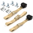 thumbnail image 1 of Standard 2 Point Tan Retractable Bench Seat Belt Kit with Bracketry for 1964-1966 Ford Mustang - 3 Belts, 1 of 1