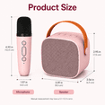 thumbnail image 4 of Mini Karaoke Speaker with Wireless Microphones,Voice Effects,Led Lights, Portable Singing Machine for Ages 3-12 Years Old Girl Birthday Gift, Kids Karaoke Machine, 4 of 4